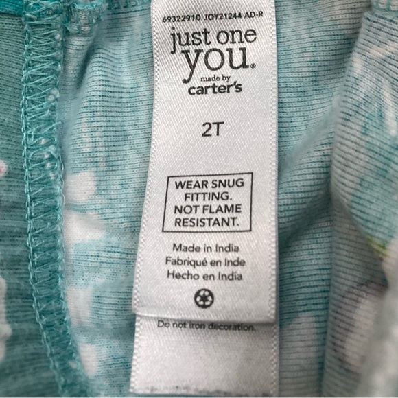 Carter’s Pajama Set Blue Christmas Long Sleeve Shirt & Pants Sz 2T - Picture 11 of 11